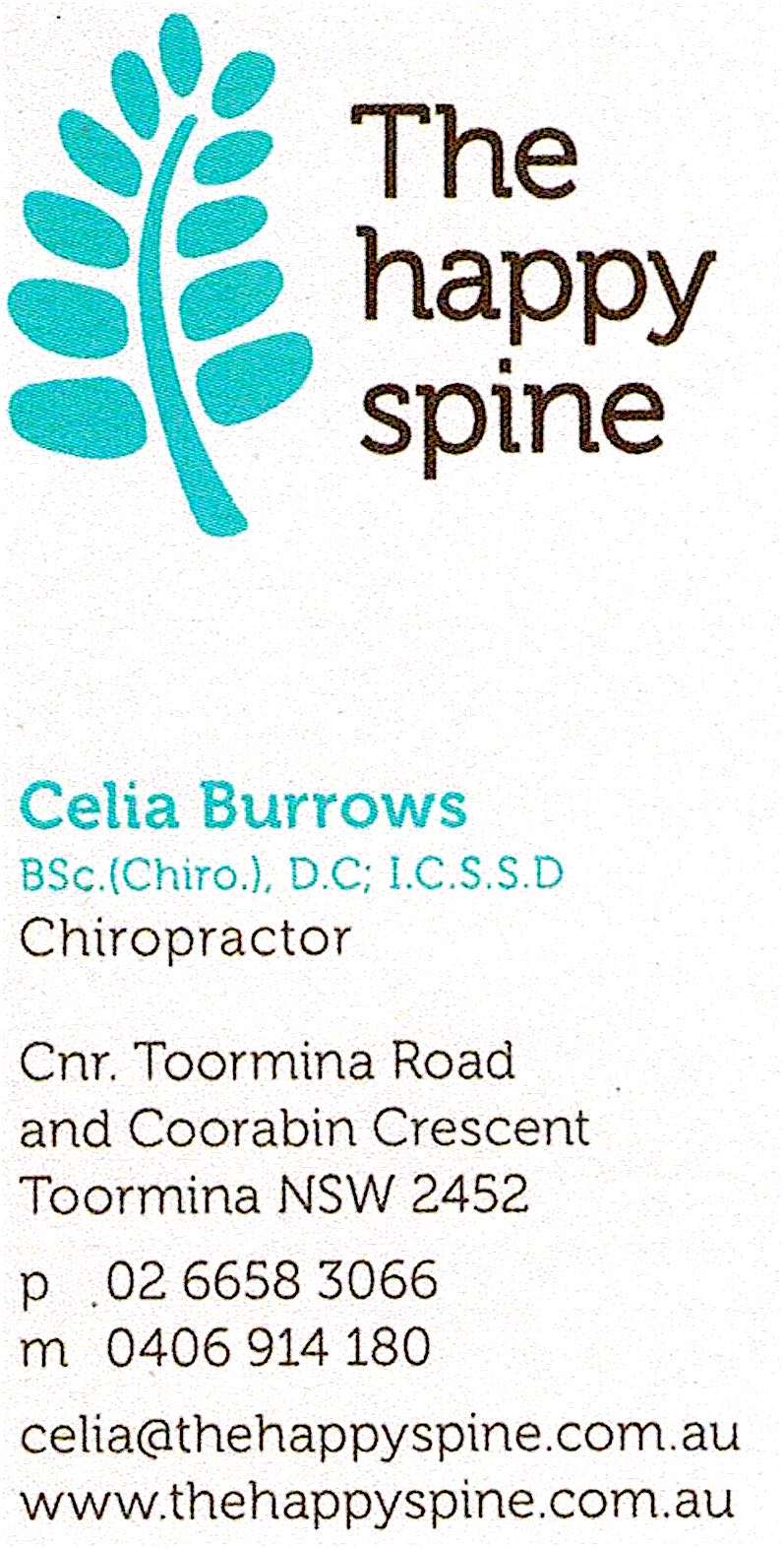 The happy spine | health | 2 Coorabin Cres, Toormina NSW 2452, Australia | 0266583066 OR +61 2 6658 3066
