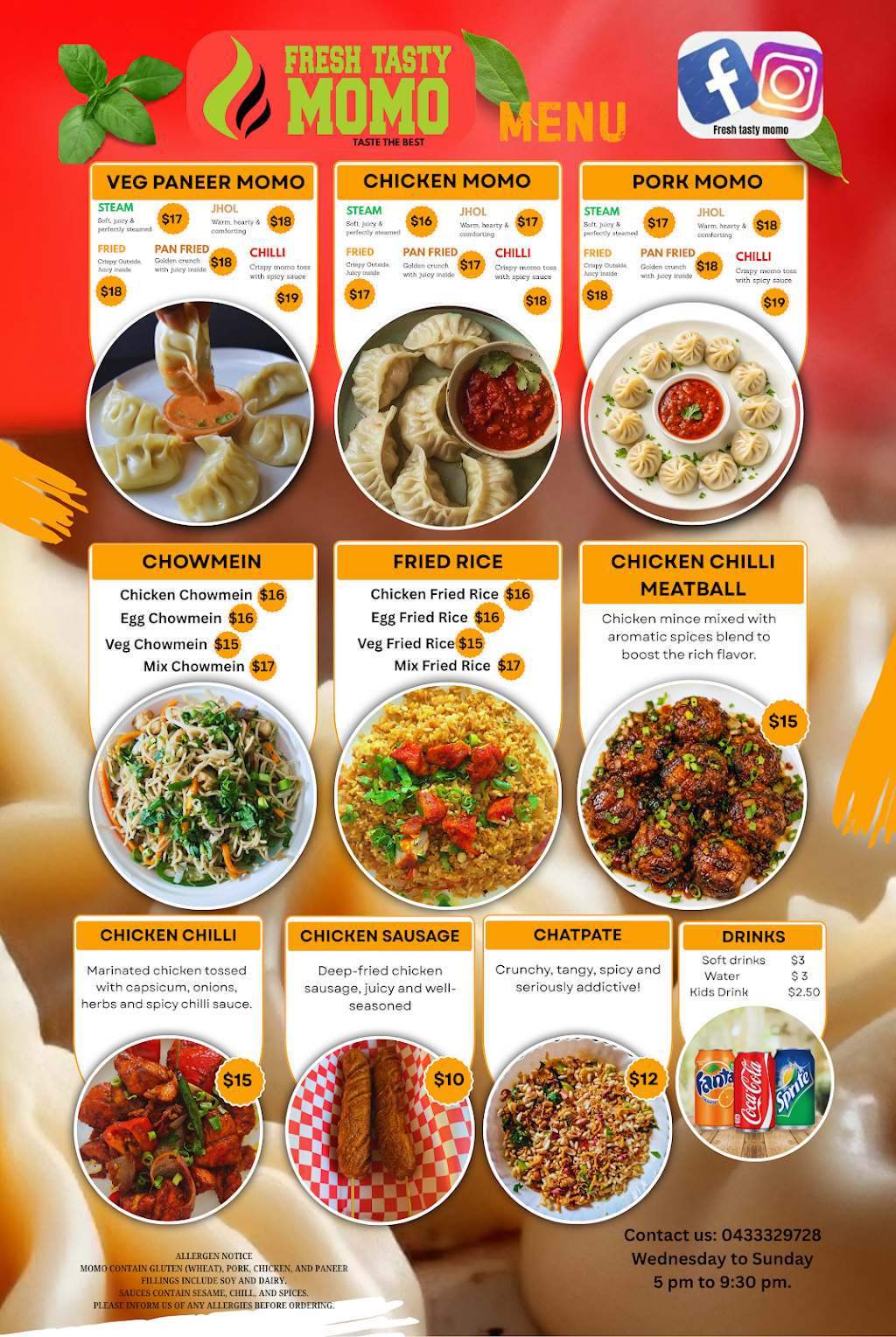 Fresh tasty momo | 120 Walters Rd, Blacktown NSW 2148, Australia | Phone: 0433 329 728