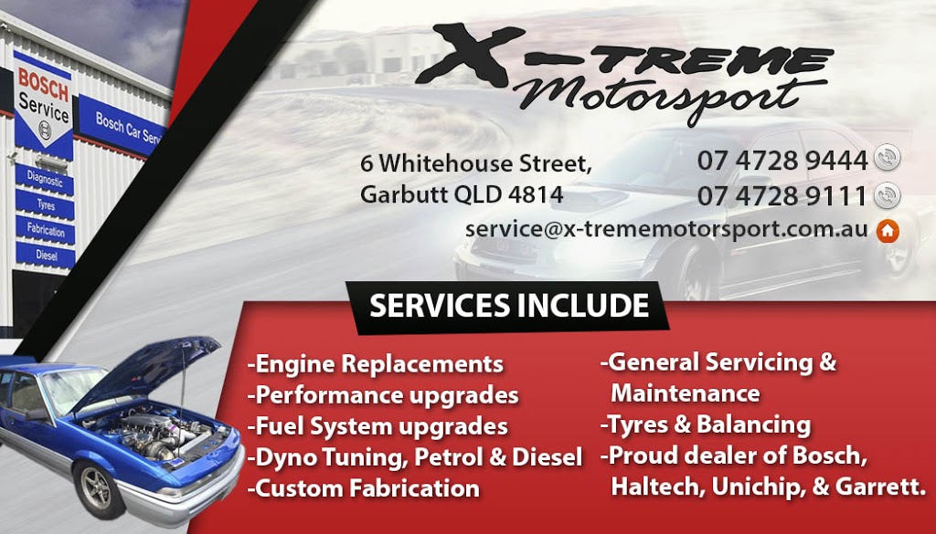 X-Treme Motorsport | car repair | 6 Whitehouse St, Garbutt QLD 4814, Australia | 0747289111 OR +61 7 4728 9111