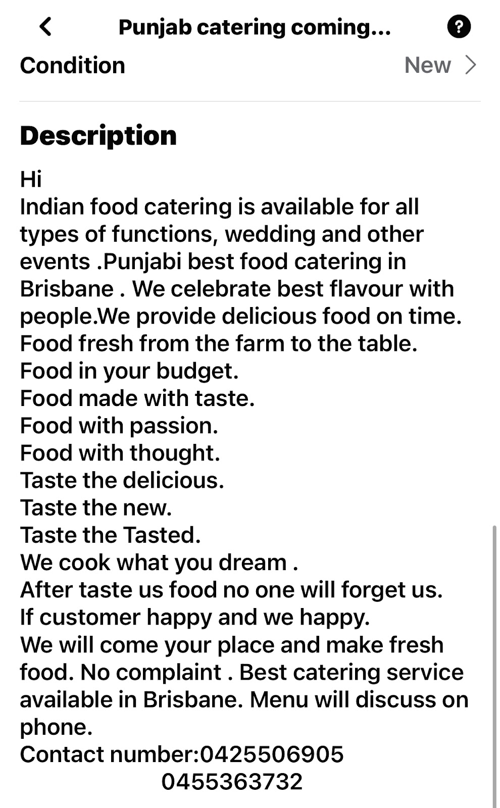 Punjab catering service | food | 4 Forest Rd, Greenbank QLD 4124, Australia | 0455363732 OR +61 455 363 732