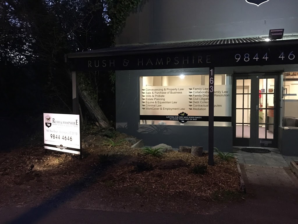 Rush & Hampshire Barristers & Solicitors | lawyer | 163 Yarra St, Warrandyte VIC 3113, Australia | 0398444646 OR +61 3 9844 4646