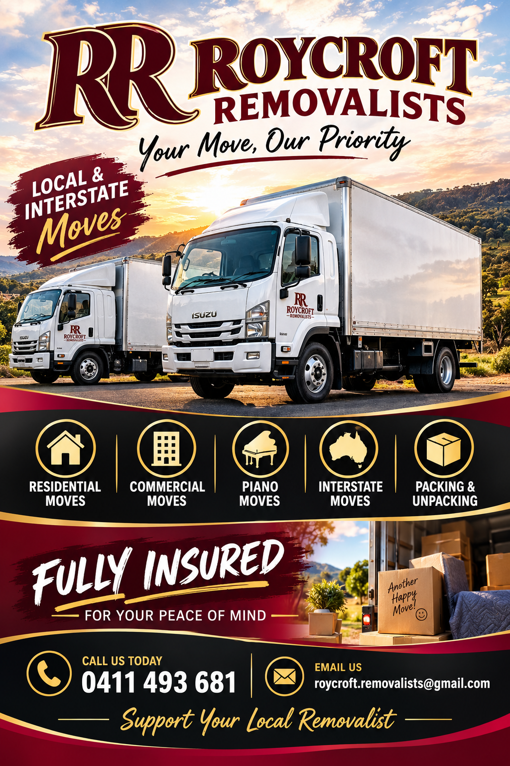Roycroft Removalists | 5 Arthur Terrace, Boonah QLD 4310, Australia | Phone: 0411 493 681