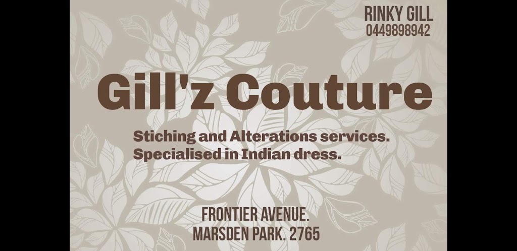 Gillz couture | 22 Patridge St, Marsden Park NSW 2765, Australia | Phone: 0449 898 942