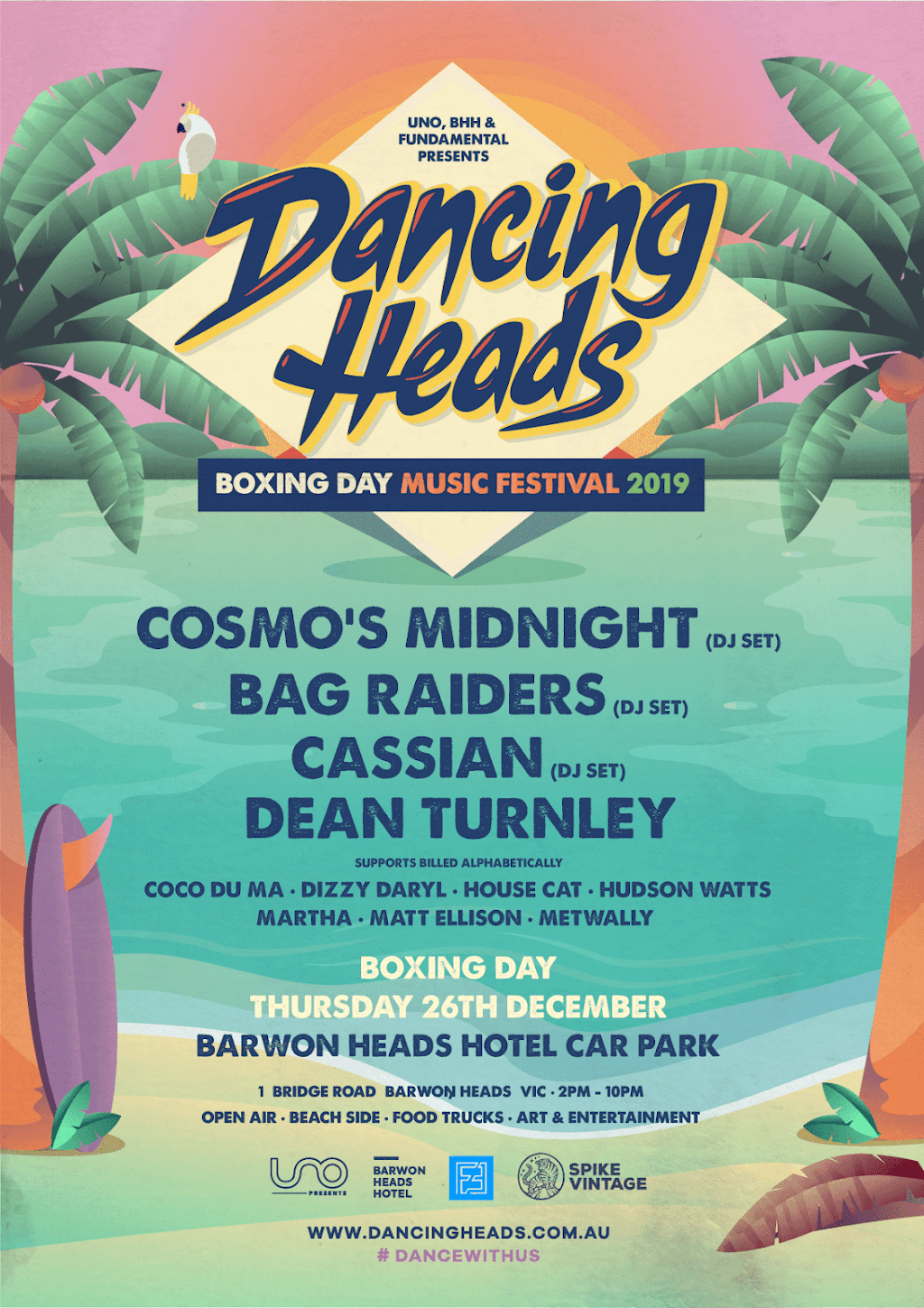 Dancing Heads Music Festival | 1 Bridge St, Barwon Heads VIC 3227, Australia | Phone: (03) 9021 0099