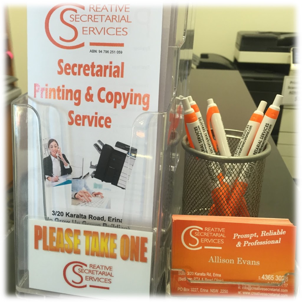 Creative Secretarial Services (Bronzewing Dr) Opening Hours