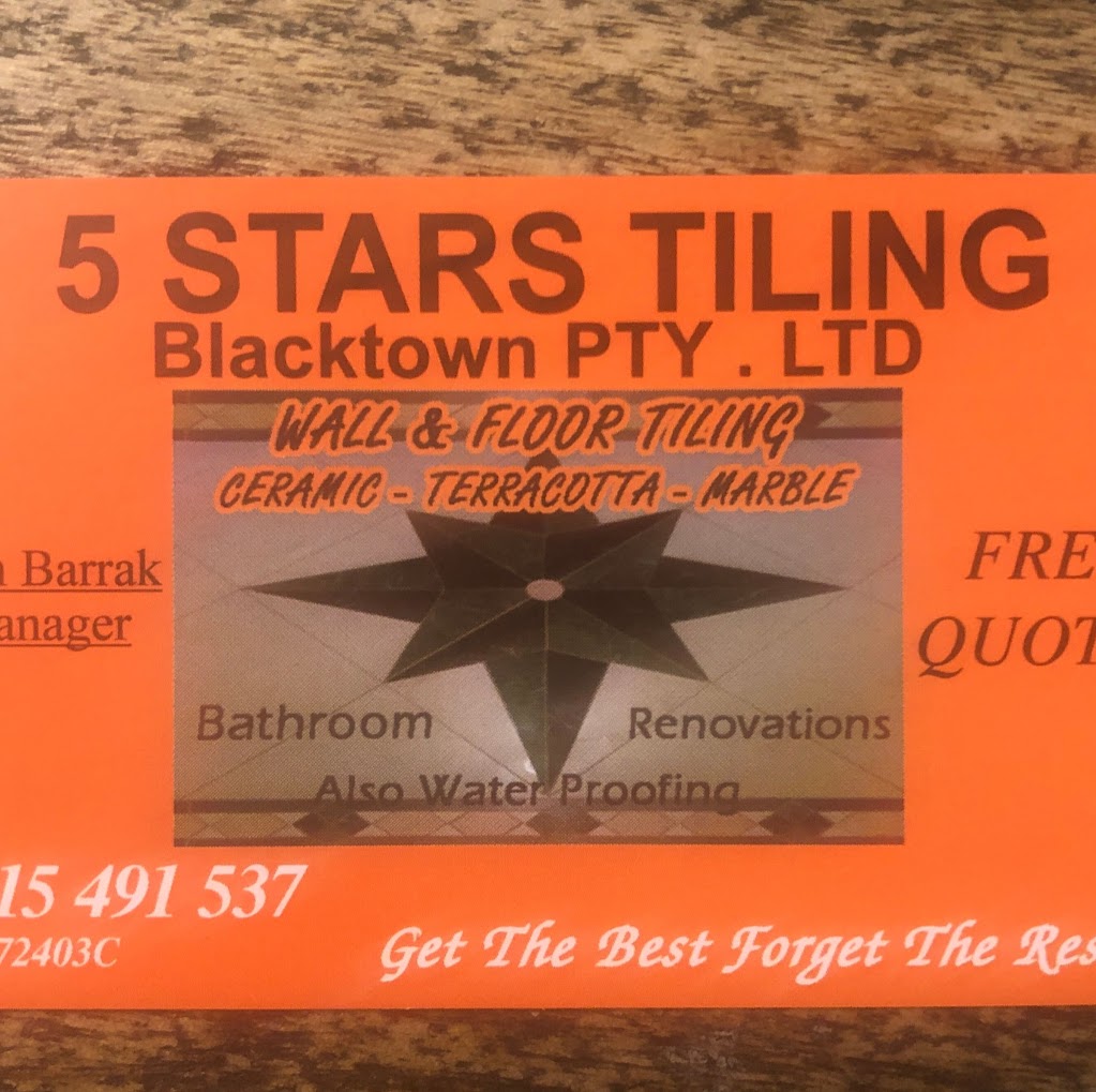 5 Stars Tiling | home goods store | 15 Verdelho Way, Orchard Hills NSW 2748, Australia | 0415491537 OR +61 415 491 537