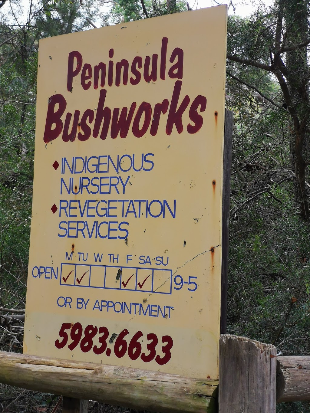 Peninsula Bushworks Indigenous Nursery | 16 Hunts Rd, Bittern VIC 3918, Australia | Phone: (03) 5983 6633