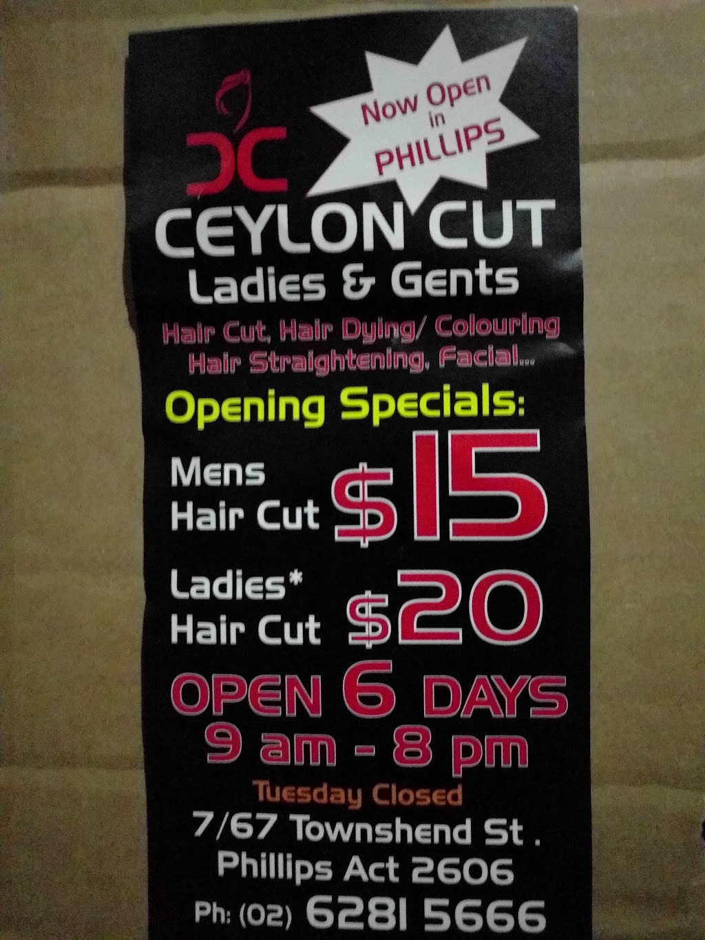 Ceylon Cut | hair care | 7/67 Townshend St, Phillip ACT 2606, Australia | 0262815666 OR +61 2 6281 5666