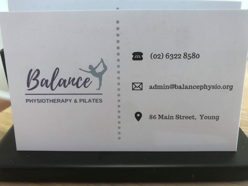 Balance Physiotherapy and Pilates Studio | physiotherapist | 86 Main St, Young NSW 2594, Australia | 0263228580 OR +61 2 6322 8580