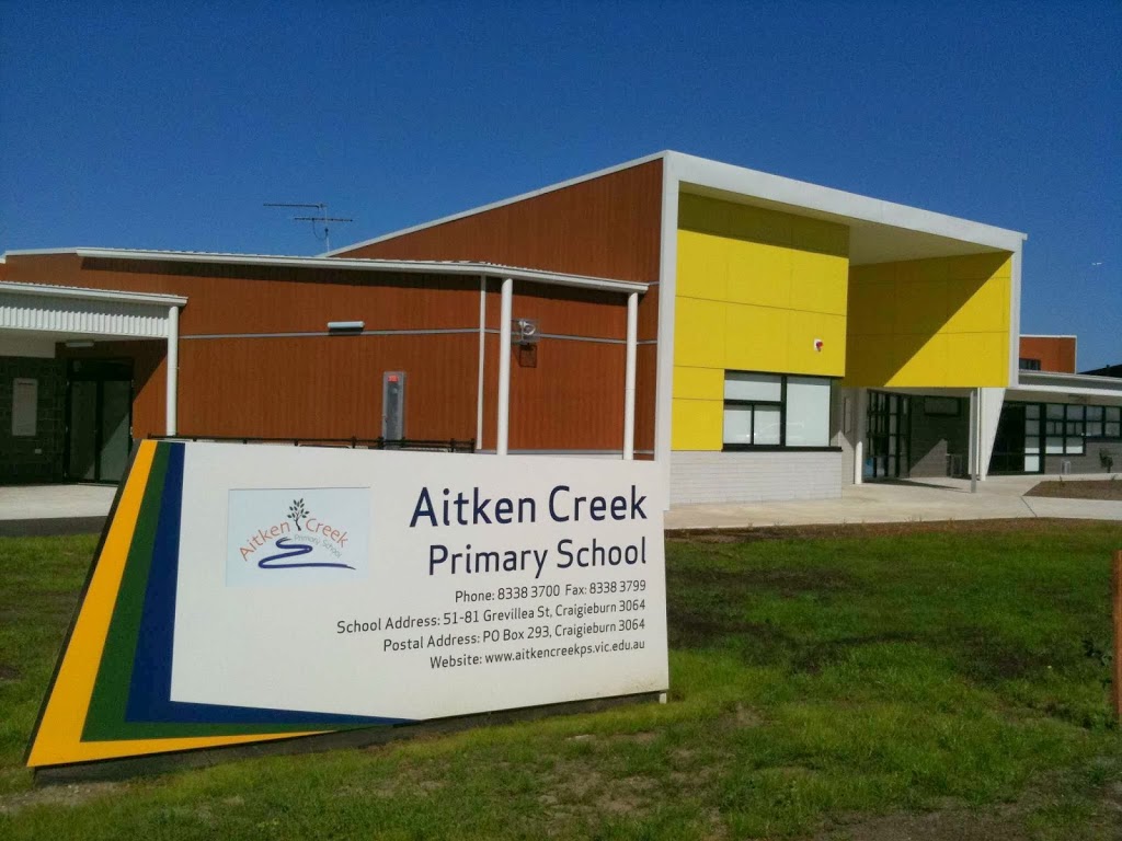 Aitken Creek Primary School | school | 51-81 Grevillea St, Craigieburn VIC 3064, Australia | 0383383700 OR +61 3 8338 3700