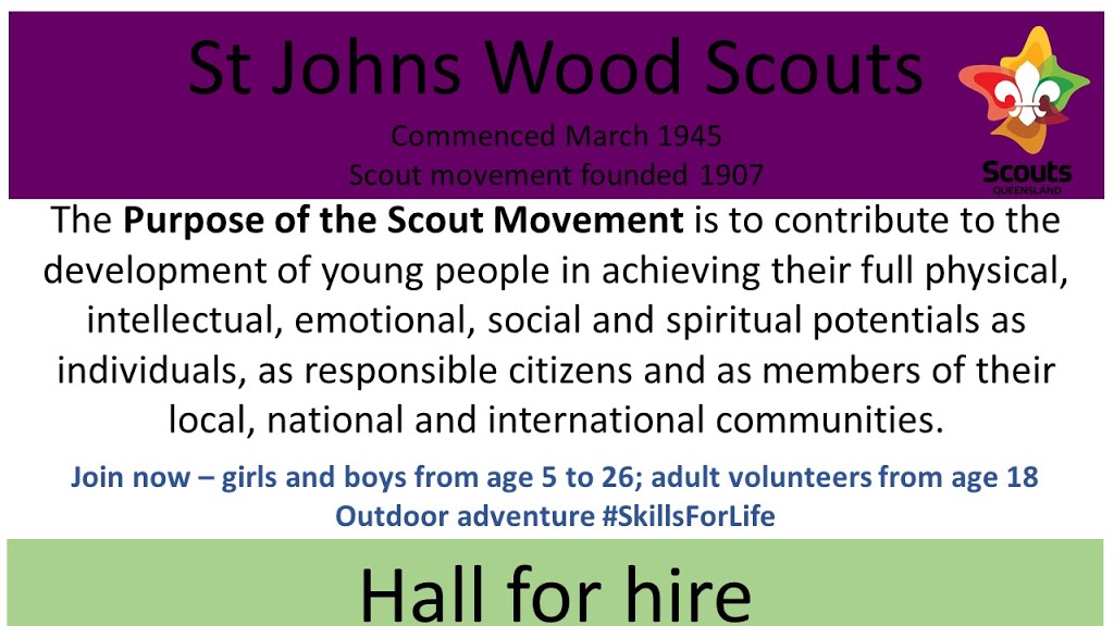 St Johns Wood Scouts Carpark | school | 547 Waterworks Rd, Ashgrove QLD 4060, Australia