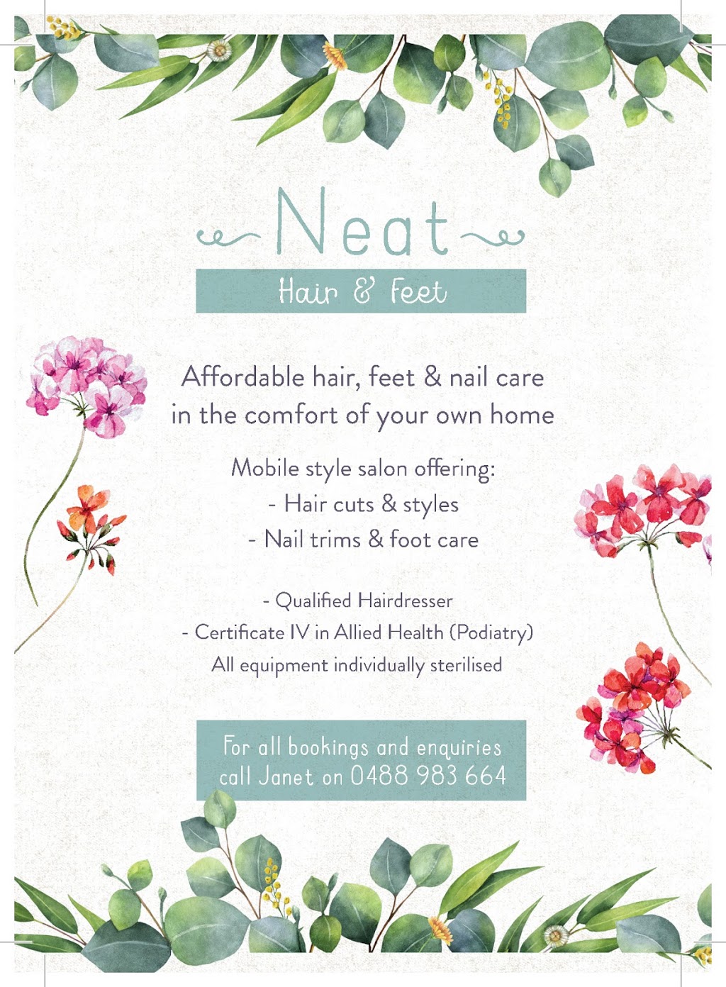Neat Hair and Feet | hair care | 72 Pacific Heights Dr, Cumbalum NSW 2478, Australia | 0488983664 OR +61 488 983 664