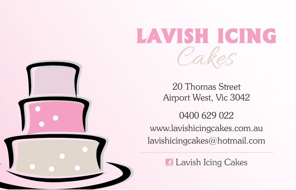 Lavish Icing Cakes | 20 Thomas St, Airport West VIC 3042, Australia | Phone: 0400 629 022
