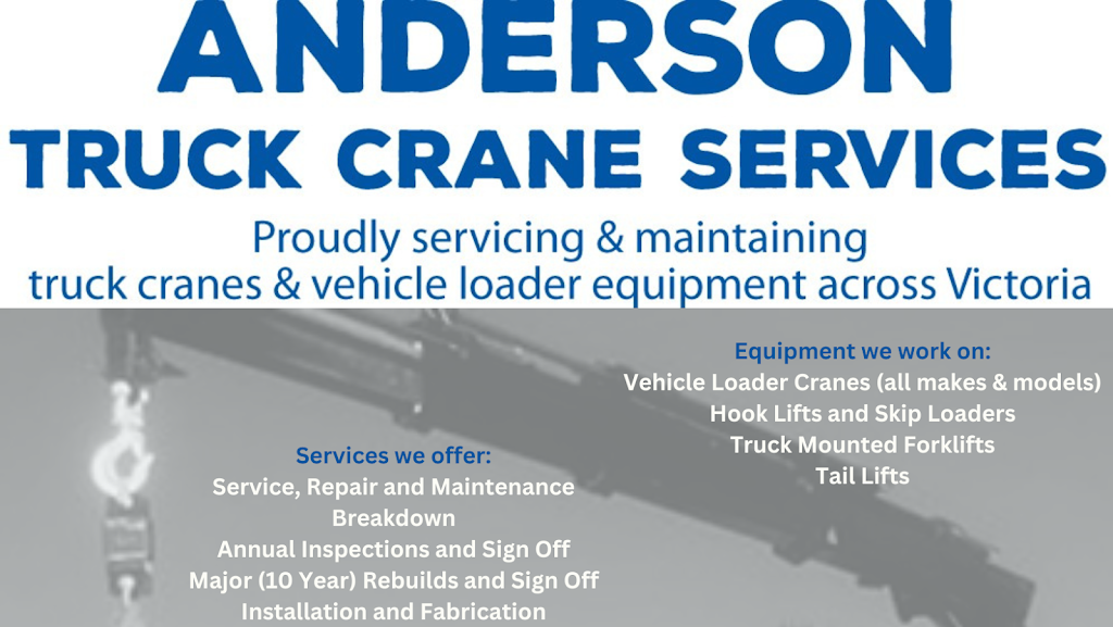 Anderson Truck Crane Services |  | 46 Kubeils Rd, Merton VIC 3715, Australia | 0491707676 OR +61 491 707 676
