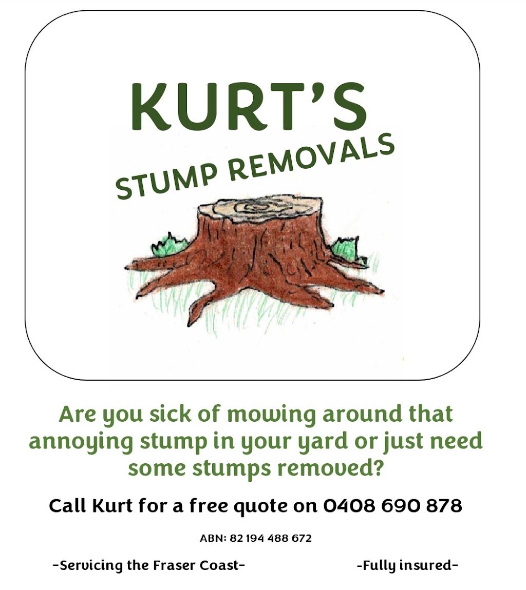 Kurts Stump Grinding | 376 Honeyeater Dr, Walligan QLD 4655, Australia | Phone: 0408 690 878