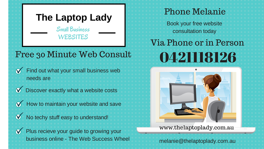 The Laptop Lady - Websites for Small Business |  | 45 Henley Rd, Glenrowan VIC 3675, Australia | 0421118126 OR +61 421 118 126
