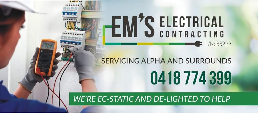 Ems Electrical Contracting pty ltd | electrician | 43 Byron St, Alpha QLD 4724, Australia | 0418774399 OR +61 418 774 399