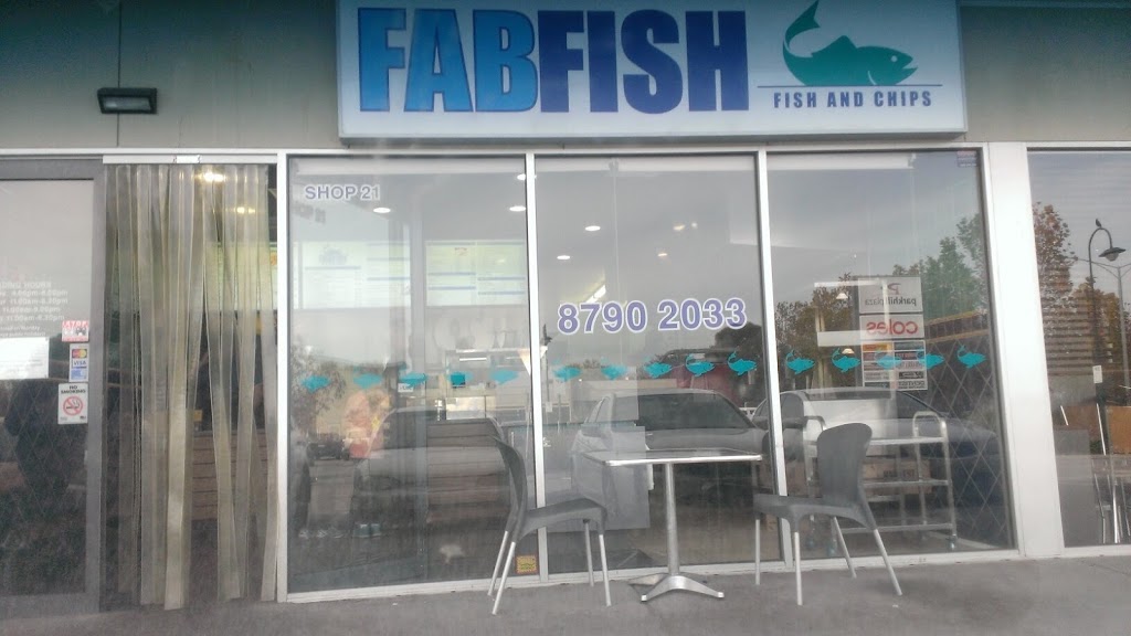 Fab Fish Fish & Chips | restaurant | 21/215-225 Parkhill Dr, Berwick VIC 3806, Australia | 0387902033 OR +61 3 8790 2033
