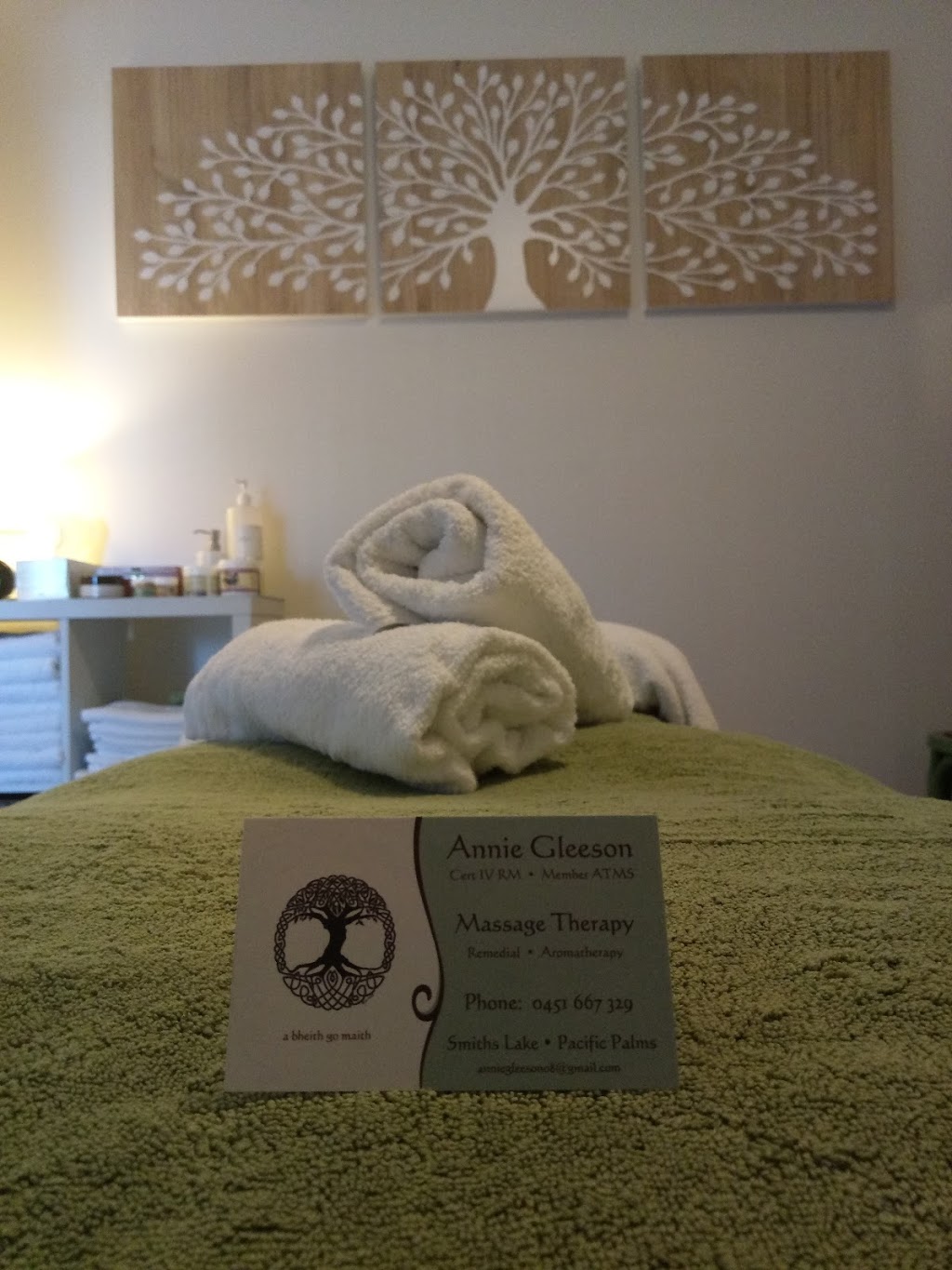 Annie Gleeson Remedial Massage | 13 Matthew Rd, Smiths Lake NSW 2428, Australia | Phone: 0451 667 329