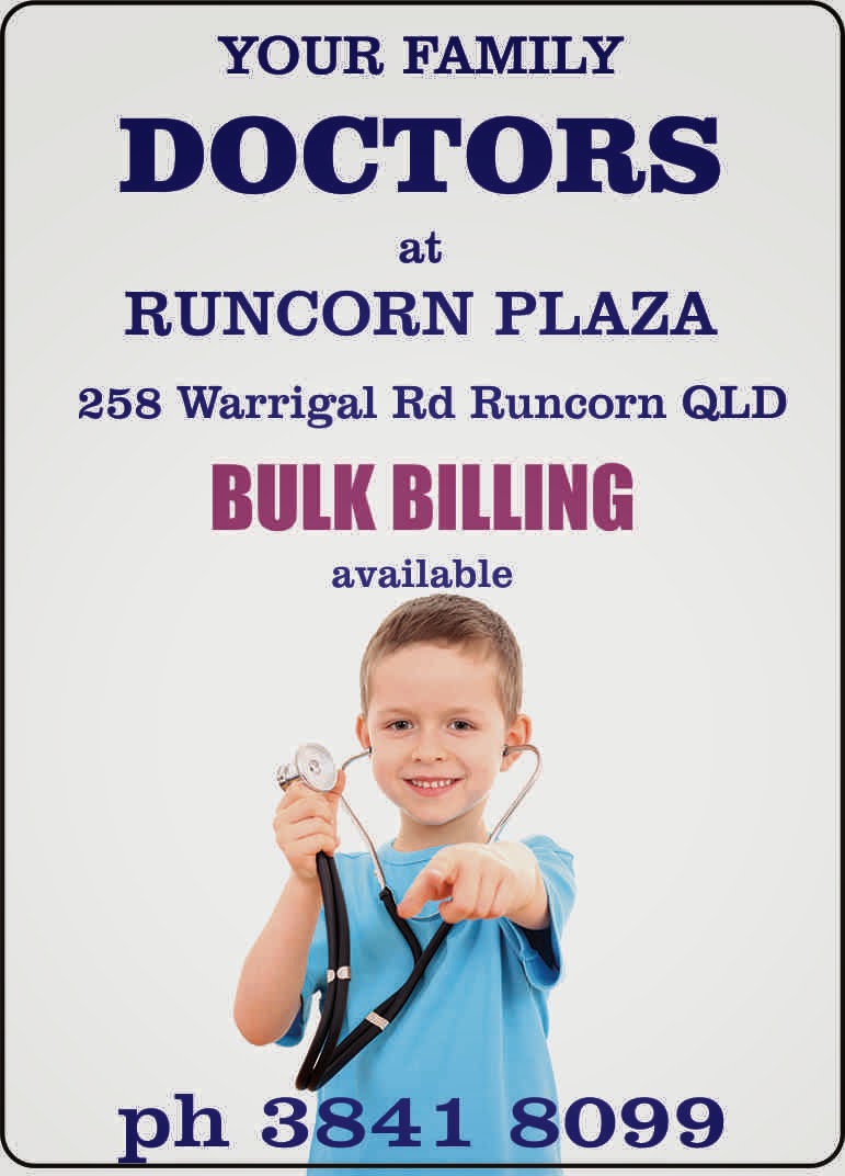 Runcorn Plaza Family Medical Practice | hospital | Runcorn Plaza shopping center corner of daw, 1/258 Warrigal Rd, Runcorn QLD 4113, Australia | 0738418099 OR +61 7 3841 8099