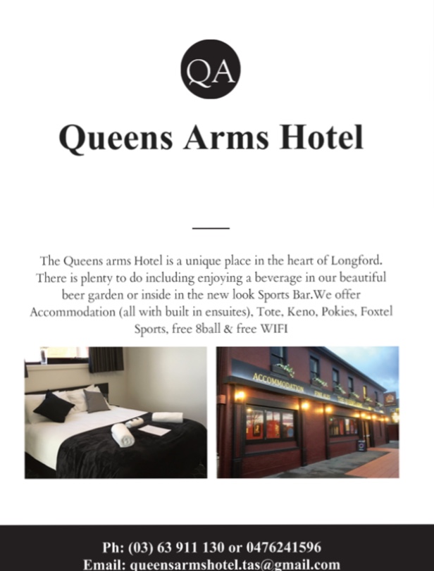 Queens Arms Hotel | lodging | 69 Wellington St, Longford TAS 7301, Australia | 0363911130 OR +61 3 6391 1130