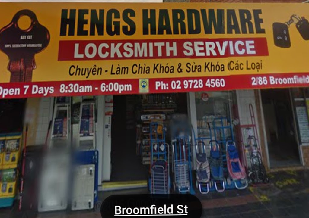 Hengs Locksmith | 2/86 Broomfield St, Cabramatta NSW 2166, Australia | Phone: 0422 883 997