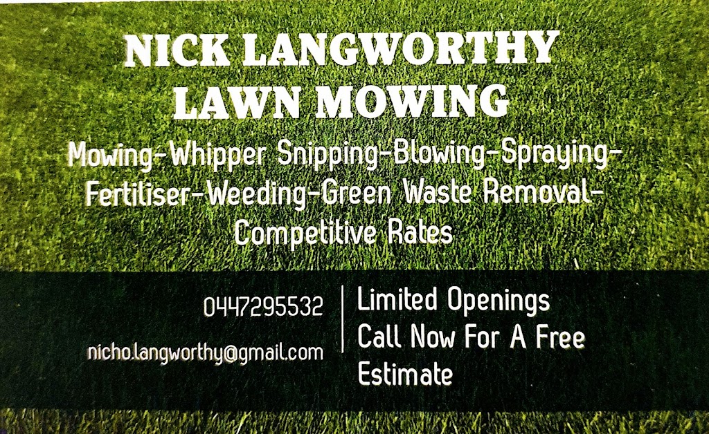 Nick Langworthy Lawn Mowing | Mackellar Dr, Vacy NSW 2421, Australia | Phone: 0447 295 532