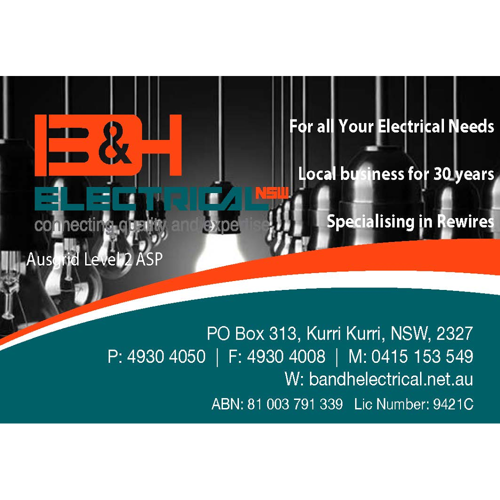 B & H Electrical(NSW) | 1421 Old Maitland Rd, Sawyers Gully NSW 2326, Australia | Phone: (02) 4930 4050