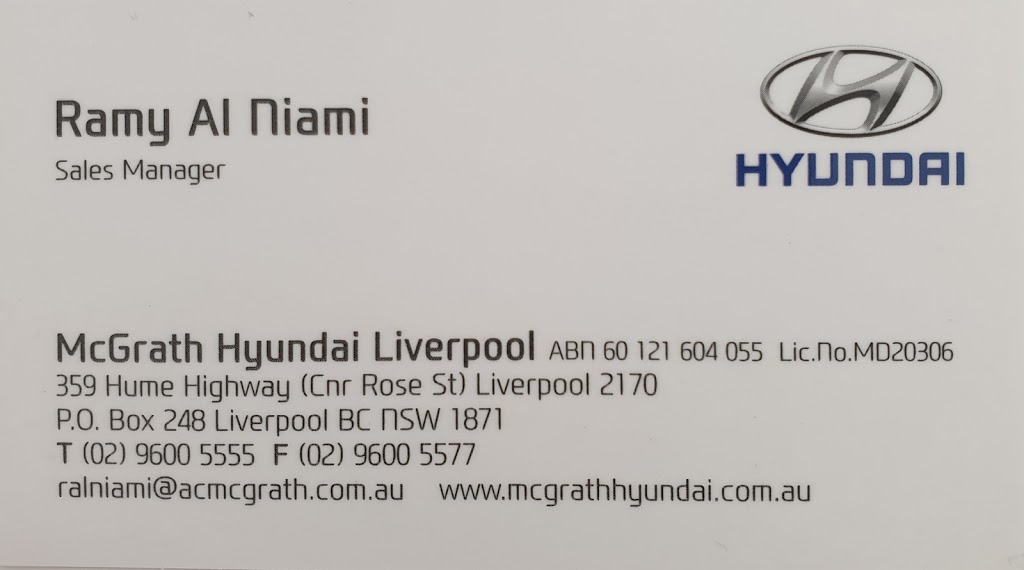 McGrath Hyundai Liverpool | 359 Hume Hwy, Liverpool NSW 2170, Australia | Phone: (02) 9600 5555
