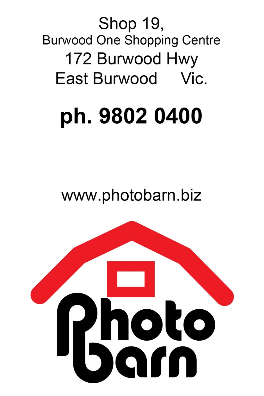 Photo Barn Burwood | electronics store | 19/172 Burwood Hwy, Burwood East VIC 3151, Australia | 0398020400 OR +61 3 9802 0400