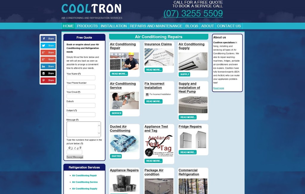 Cooltron Air Conditioning Refrigeration | home goods store | 52 Granard Rd, Archerfield QLD 4108, Australia | 0732555509 OR +61 7 3255 5509