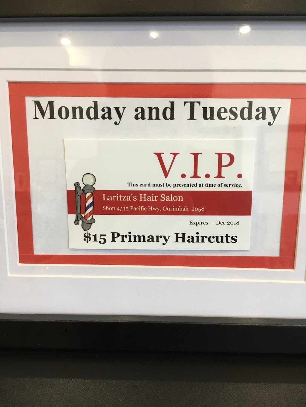 Laritzas Hair Salon | 4/35 Pacific Hwy, Ourimbah NSW 2258, Australia | Phone: 0404 203 440