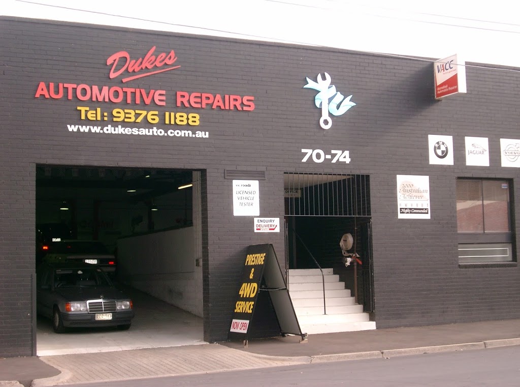 Dukes Automotive Repairs | 70-74 Smith St, Kensington VIC 3031, Australia | Phone: (03) 9376 1188