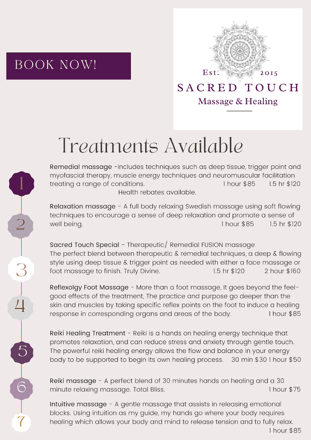 Sacred Touch | health | 5 Neptune Cor, Glenfield WA 6532, Australia | 0429383399 OR +61 429 383 399