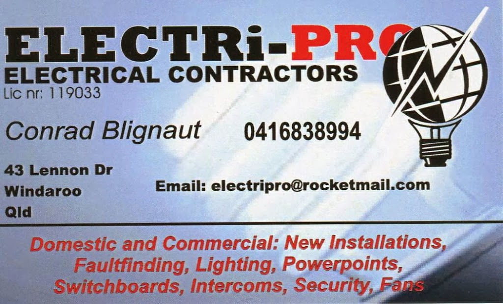 Electri-Pro Electricians Beenleigh | electrician | 43 Lennon Dr, Windaroo QLD 4207, Australia | 0416838994 OR +61 416 838 994