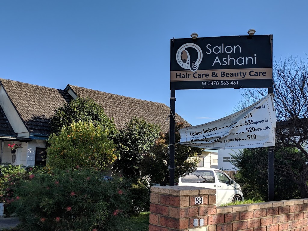 Salon Ashani | 83 Middleborough Rd, Burwood VIC 3125, Australia | Phone: 0478 563 461