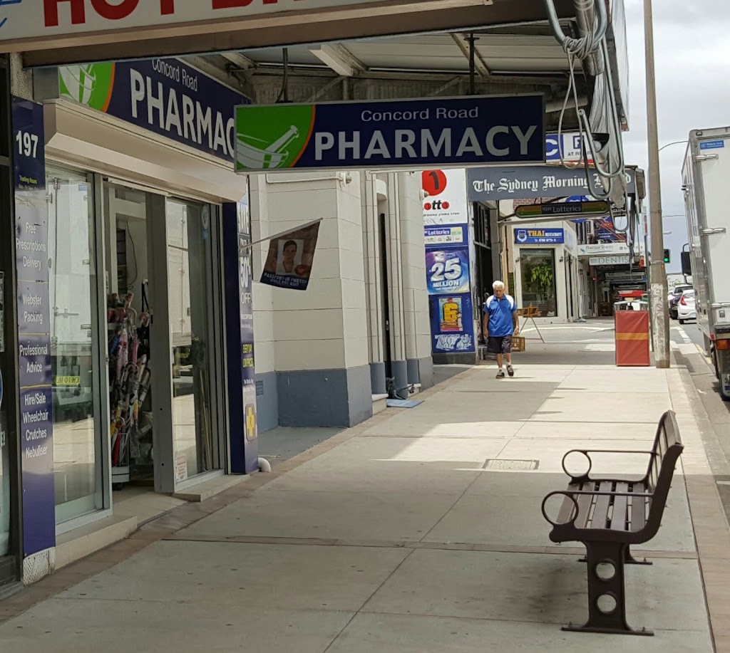 Concord Road Pharmacy | pharmacy | 197 Concord Rd, North Strathfield NSW 2137, Australia | 0297432222 OR +61 2 9743 2222