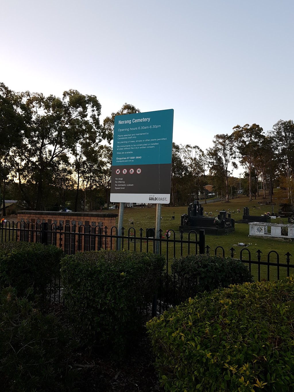 Nerang Cemetery | cemetery | 21-27 Mylor St, Nerang QLD 4211, Australia