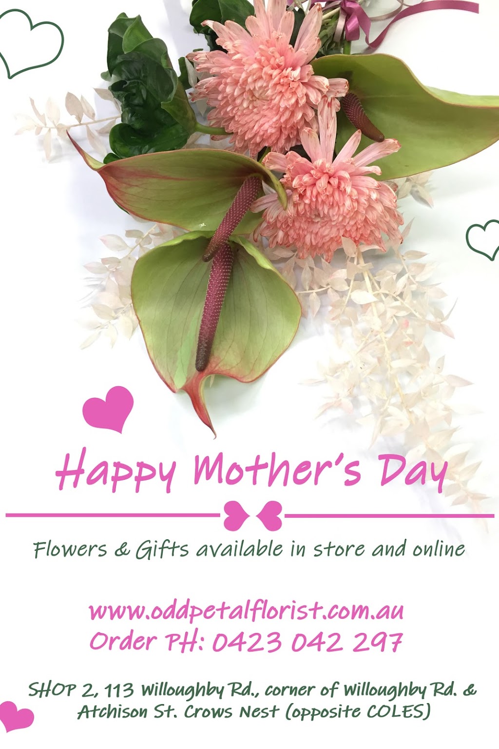 Odd Petal Florist @ Crows Nest | 113 Willoughby Rd, Crows Nest NSW 2065, Australia | Phone: 0423 042 297