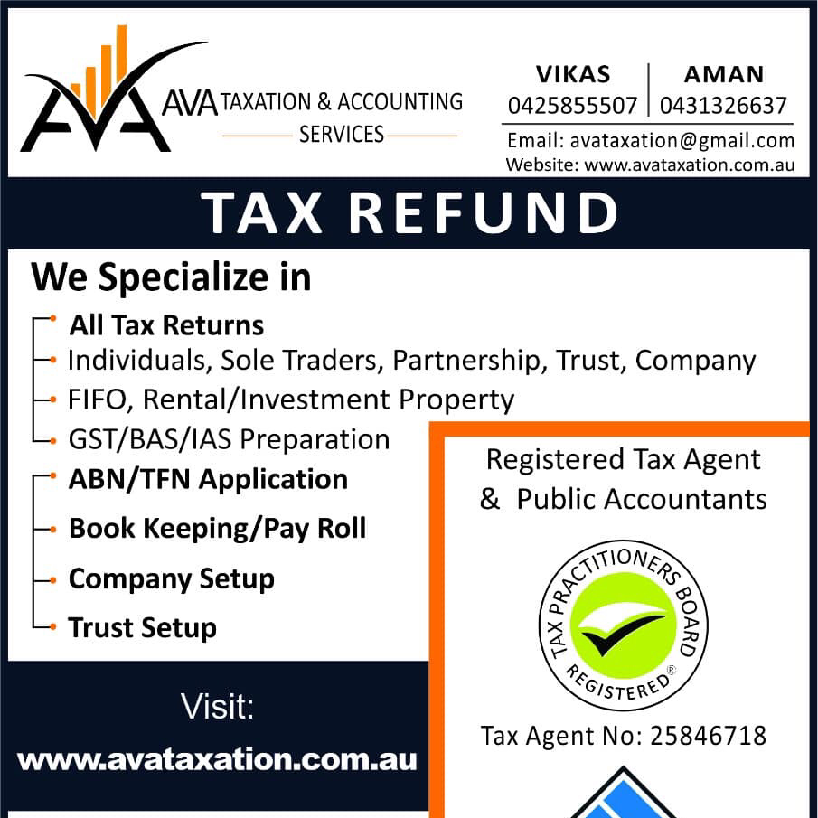 AVA Taxation & Accounting Services | accounting | 66 Sapphire Chase, Wellard WA 6170, Australia | 0425855507 OR +61 425 855 507