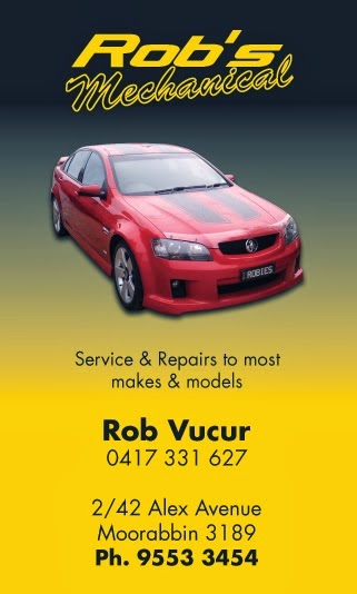 RobS Mechanical | 42 Alex Ave, Moorabbin VIC 3189, Australia | Phone: (03) 9553 3454