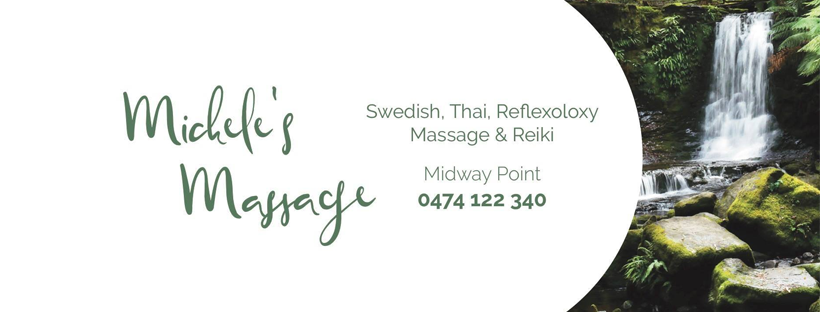 Micheles Massage | Penna Rd, Midway Point TAS 7171, Australia | Phone: 0474 122 340