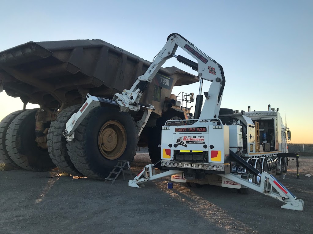 Childs Earthmover Tyre Service | 73 Macaulay Rd, Emerald QLD 4720, Australia | Phone: 0414 796 189