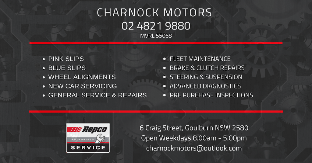 Charnock Motors | car repair | 6 Craig St, Goulburn NSW 2580, Australia | 0248219880 OR +61 2 4821 9880