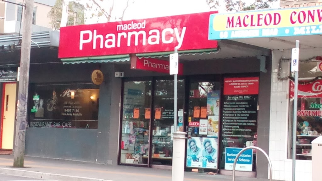 Macleod Pharmacy | health | 70 Aberdeen Rd, Macleod VIC 3085, Australia | 0394574147 OR +61 3 9457 4147