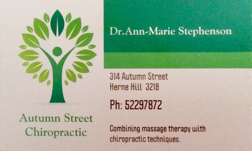 Autumn Street Chiropractic | 314 Autumn St, Geelong West VIC 3218, Australia | Phone: (03) 5229 7872