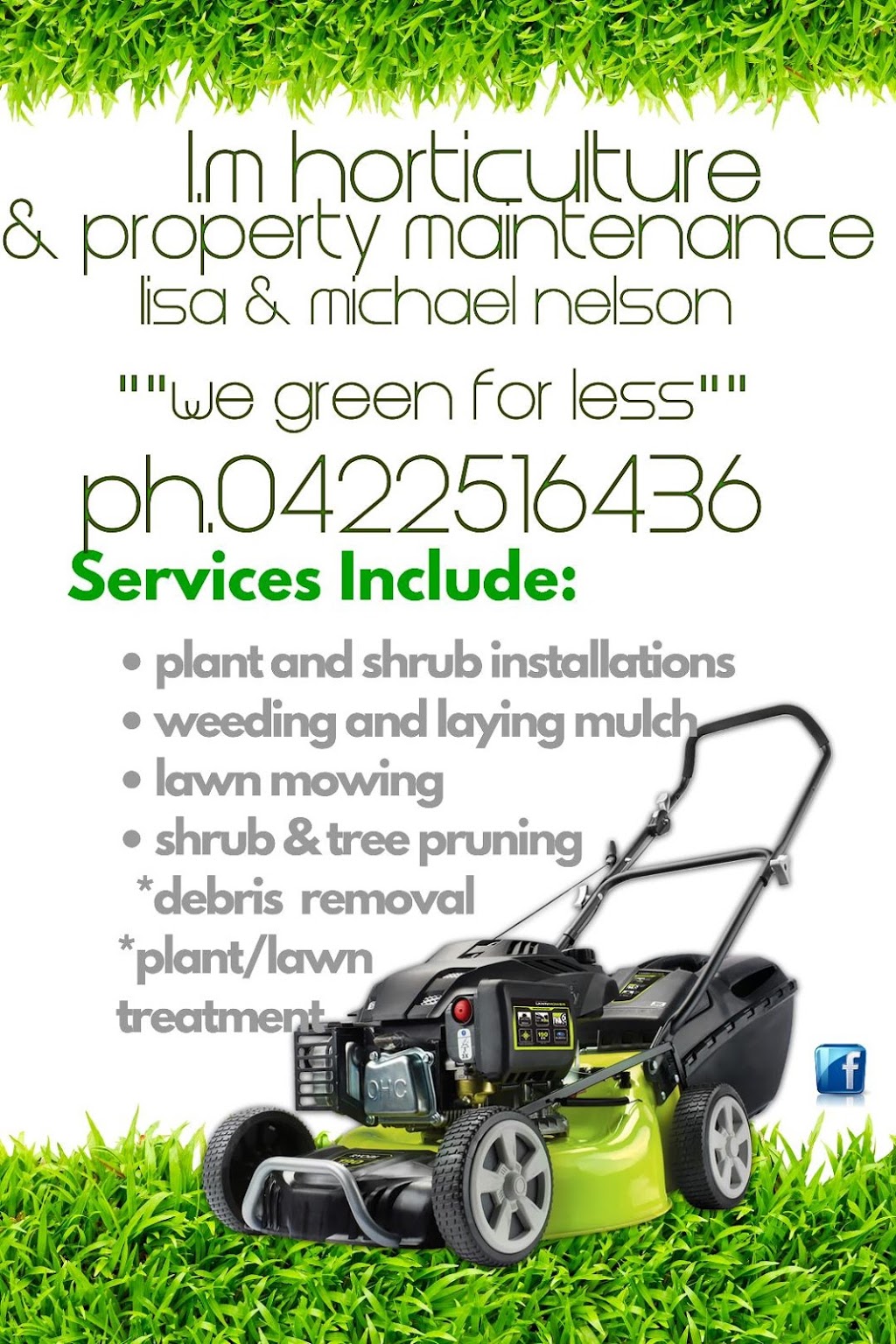 l.m horticulture and property maintenance | general contractor | 9 Polo St, Logan Reserve QLD 4133, Australia | 0422516436 OR +61 422 516 436