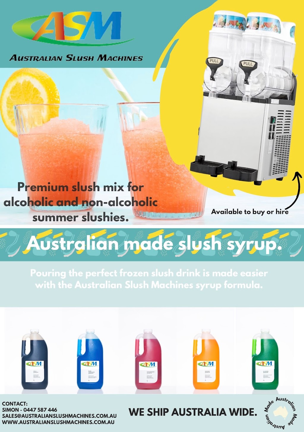 Australian Slush Machines | 1/3 Corporate Terrace, Pakenham VIC 3810, Australia | Phone: 0447 587 446