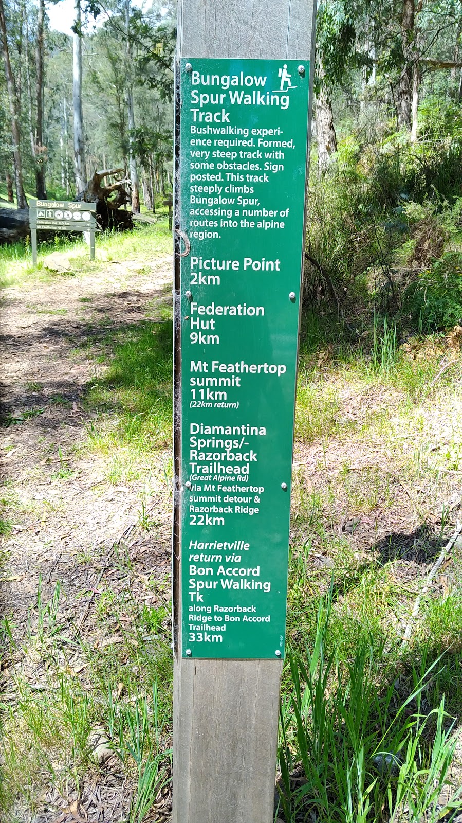 Bungalow Spur Hiking Trailhead | park | 104 Feathertop Track, Harrietville VIC 3741, Australia