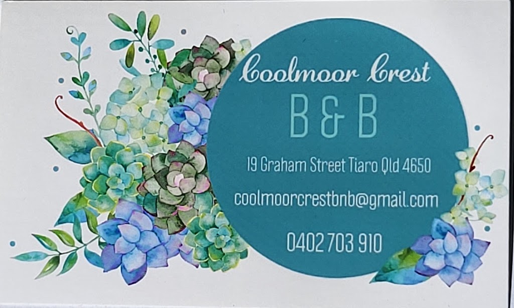 Coolmoor Crest Bed and Breakfast | lodging | 19 Graham St, Tiaro QLD 4650, Australia | 0402703910 OR +61 402 703 910